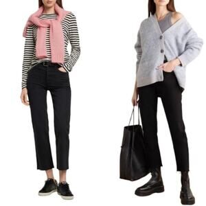 RE/DONE x LEVI’s Slim Leg High Rise Stove Pipe Jean Black Denim NWT Grunge 24 0